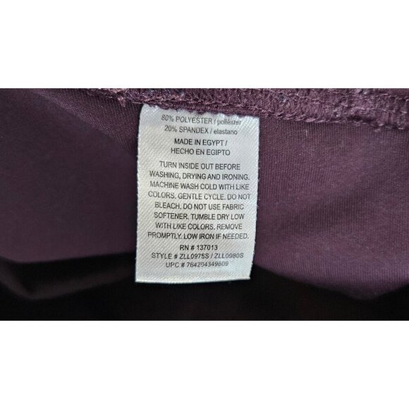 Z by Zobha Womens Sz M Raisin Ombre Colored Metallic Shine Leggings High Waisted - Picture 5 of 5